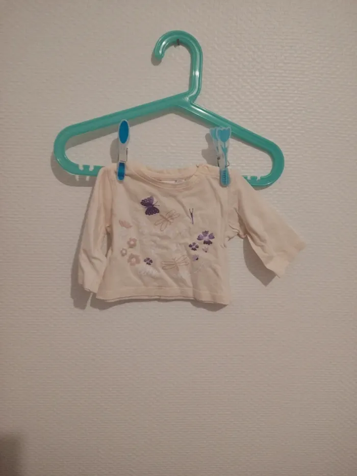 Lot de 2 t-shirt taille 1 mois - photo numéro 4