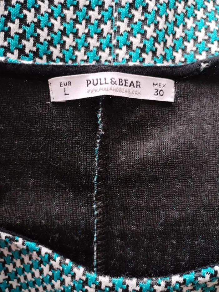 Robe rétro Pull & Bear avec poches Turquoise - photo numéro 4