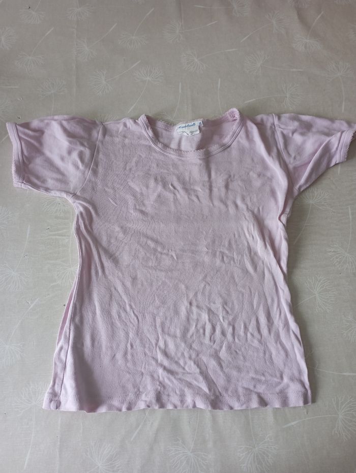 Tee shirt rose manches courtes 10 ans in extenso 1€