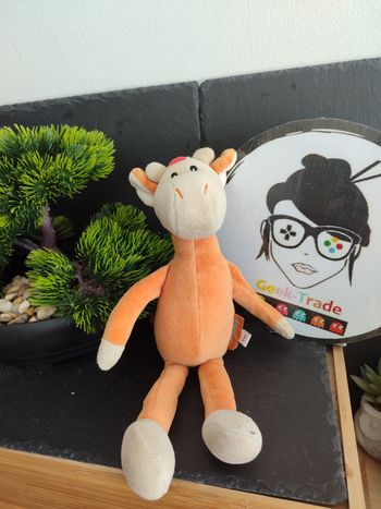 doudou peluche Marèse marese girafe orange beige rouge pantin ancien DD003262