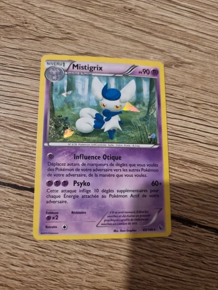 Carte pokémon mistigrix holo 43/106 année 2014 - photo numéro 3