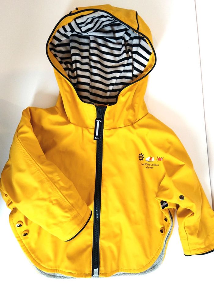 Ciré marin pour bébé avec capuche et doublure 100% coton