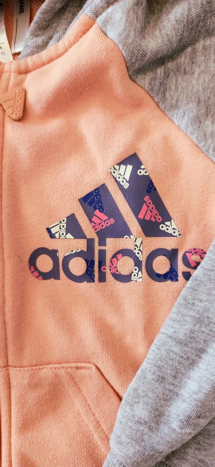 Ensemble Fille 18/24mois Adidas Gris Abricot - photo numéro 4