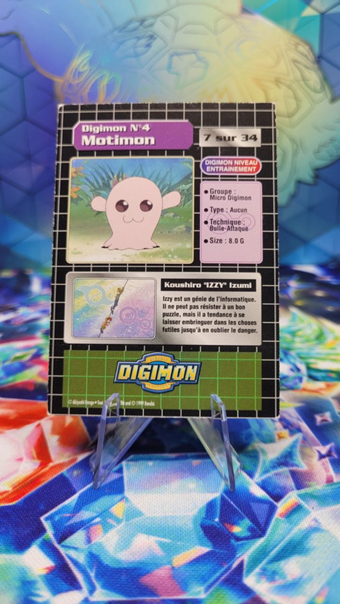 Carte Digimon Izzy & Motimon 7/34 Édition Série TV - photo numéro 2