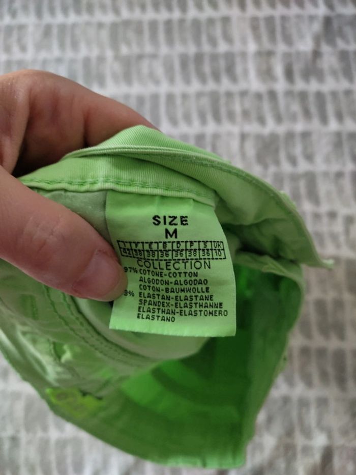 Short jeans court vert fluo ad'oro taille M 38 - photo numéro 4