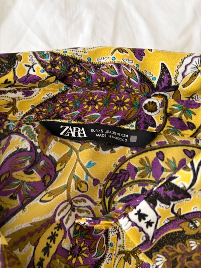 Chemise colorée à motifs Paisley Zara - photo numéro 3