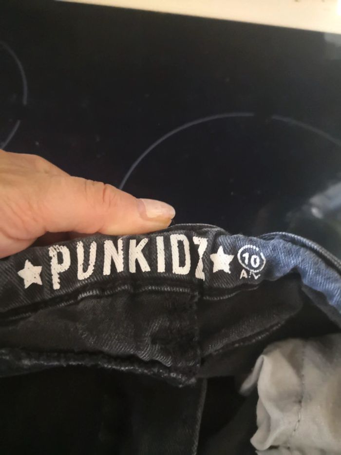 Jupe en jean noir /gris - photo numéro 4