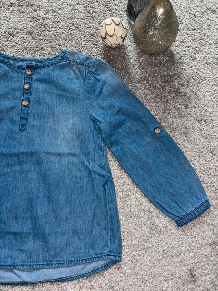 🌺Blouse style jeans bleu Taille 6ans/114cm🌺 - photo numéro 3