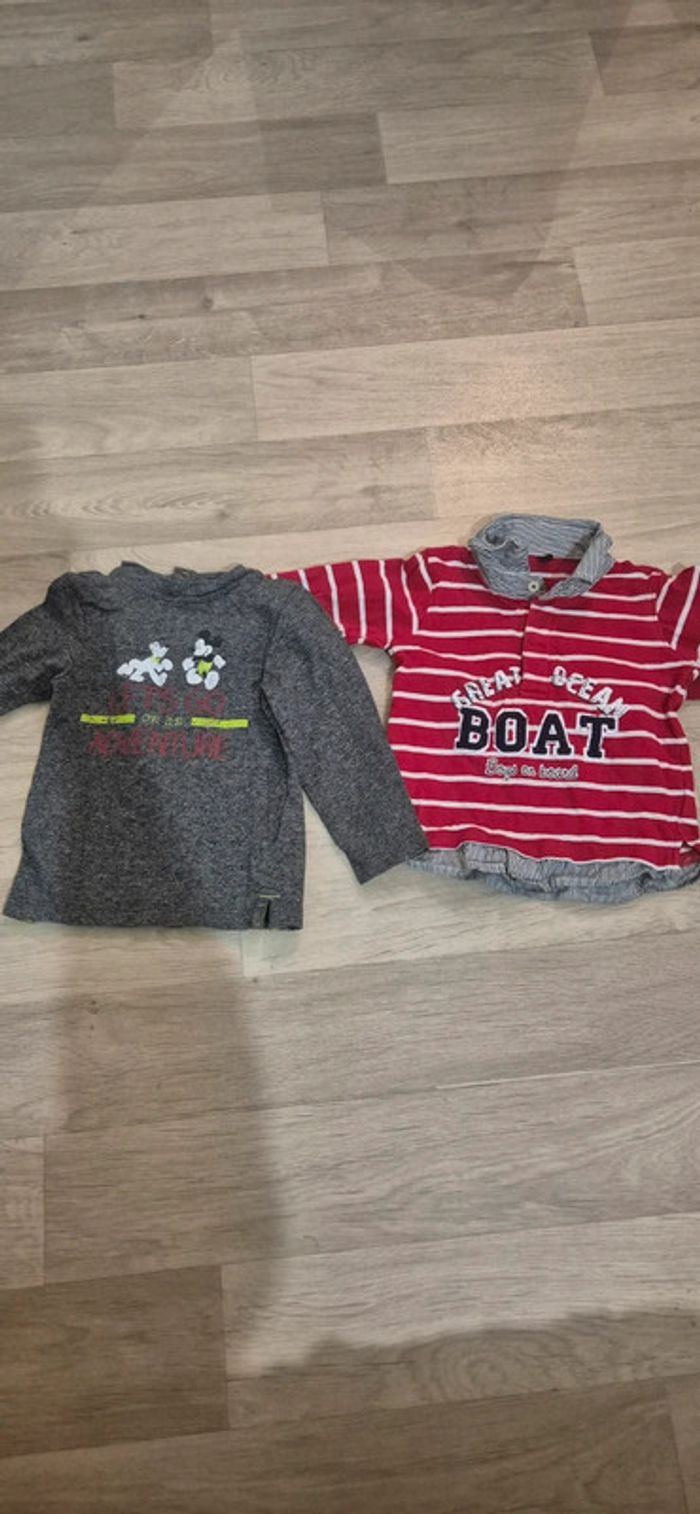 Lot de 2 t-shirts manches longues - 23 mois