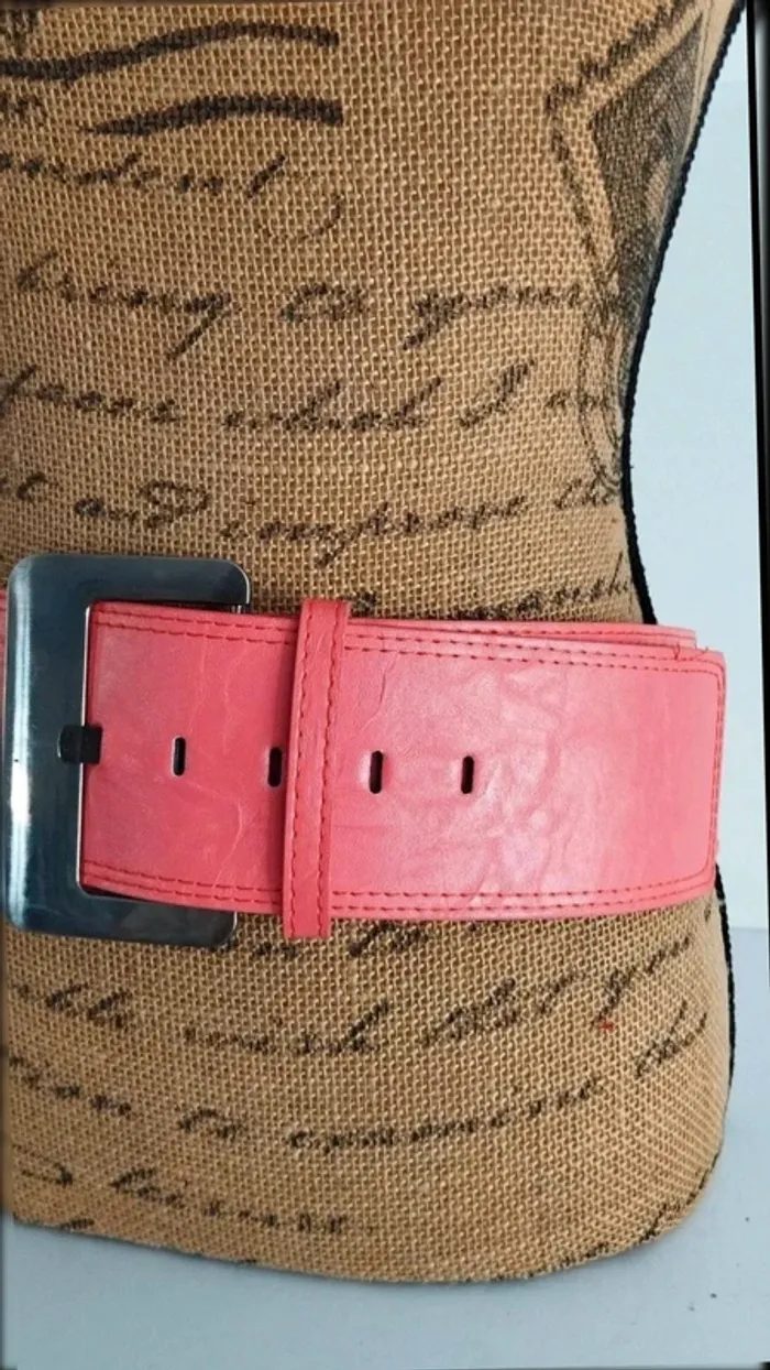 Superbe ceinture rose large 100 cm femme synthétique - photo numéro 4