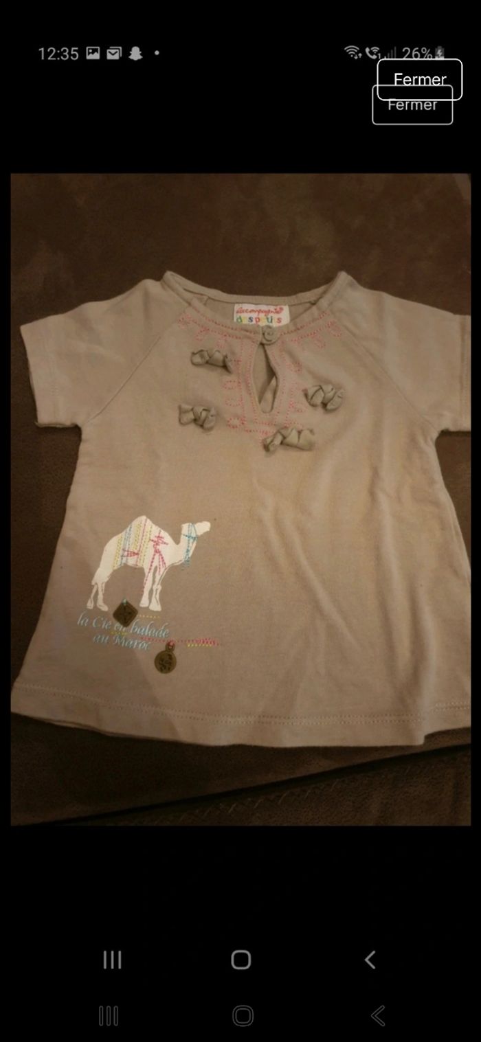 Tee-shirt fille 3mois
