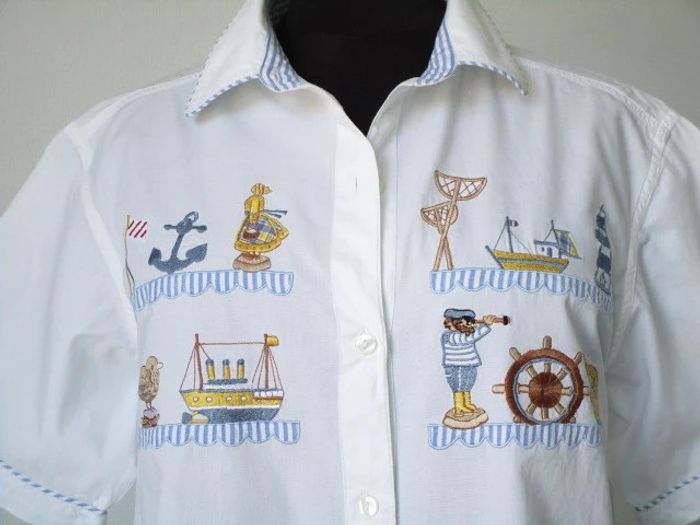 Chemise vintage étagères marin 42 TBE - photo numéro 3