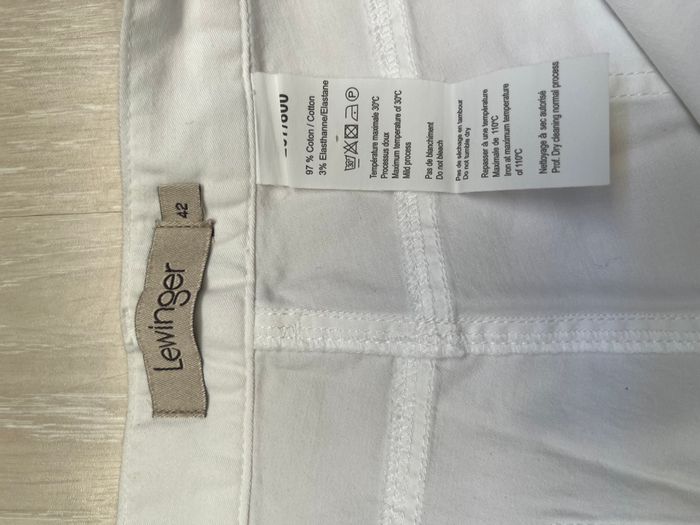 Pantalon léger blanc Lewinger - Détails boutons - Taille 42 - photo numéro 8