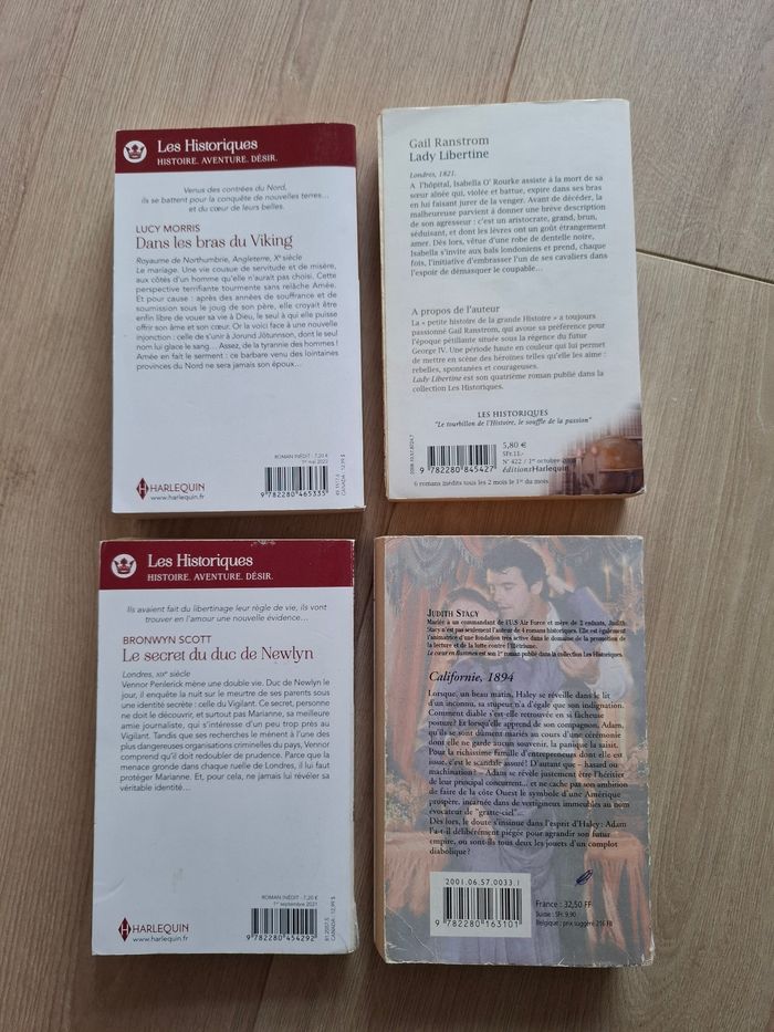 Lot de 4 romans Harlequin Les Historiques en bon état - photo numéro 2