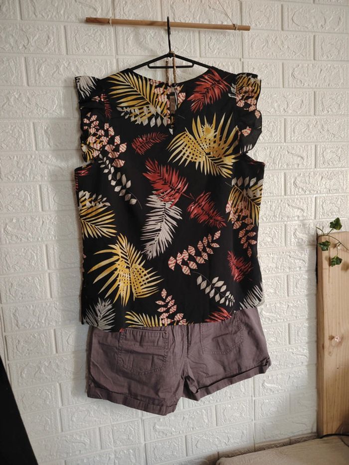 Ensemble short et top tropical - photo numéro 5
