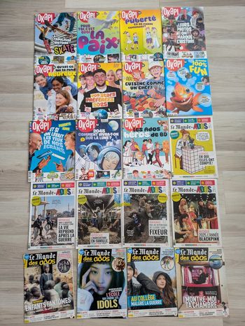 Lot de 20 magazines ados Okapi et le monde des ados