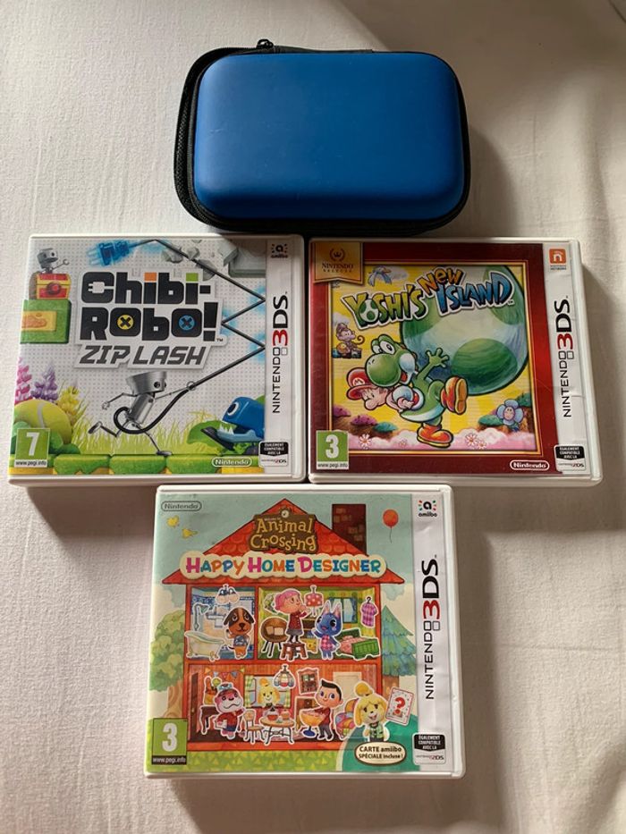 Lot de 3 jeux nintendo 3DS avec pochette de DS - photo numéro 5