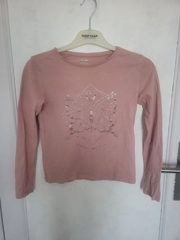 T-shirt rose clair papillon Kiabi Taille 10 ans