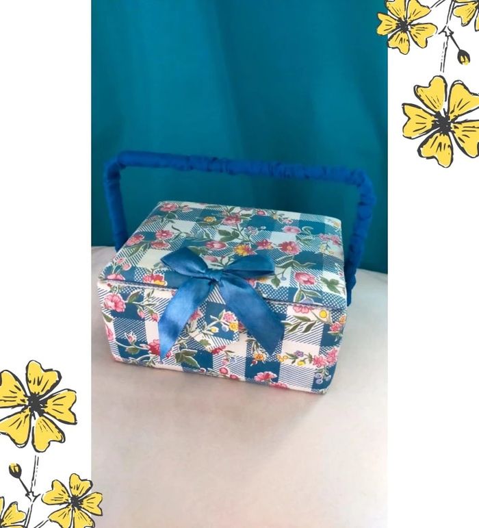 Coffret Bijoux vintage & ethniques + boîte à bijoux tissu fleuri