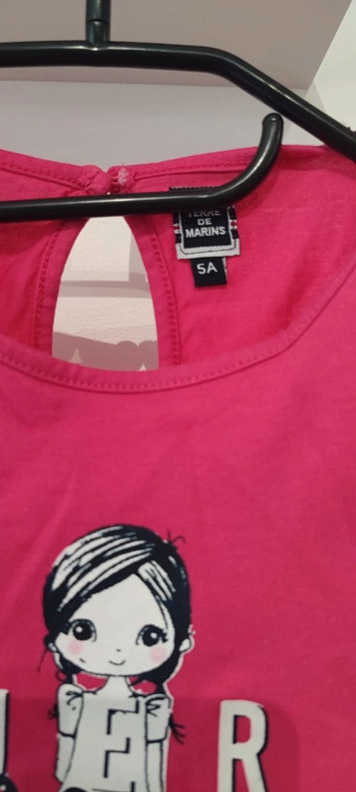 T-shirt rose manches courtes - photo numéro 2