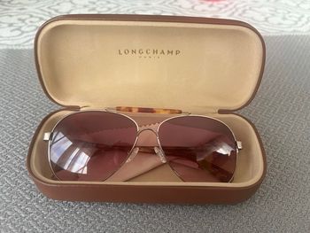 Lunettes de soleil femme Longchamp – verres dégradés violet + étui