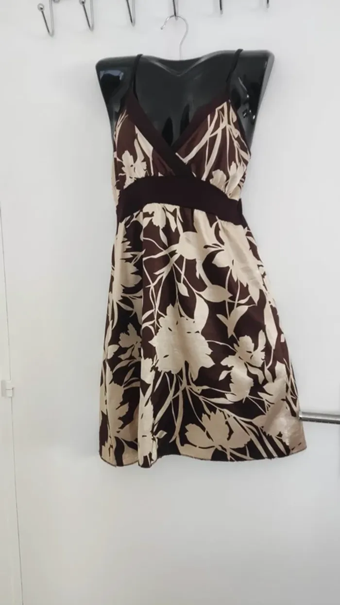 Haut marron clair et fonce taille unique