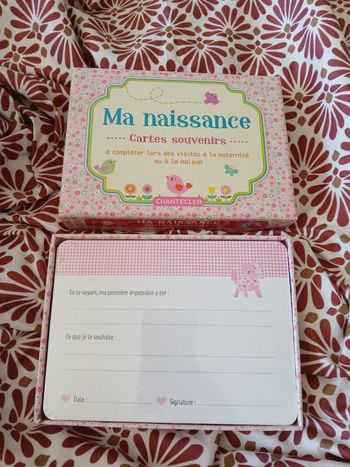 Carte souvenir naissance 