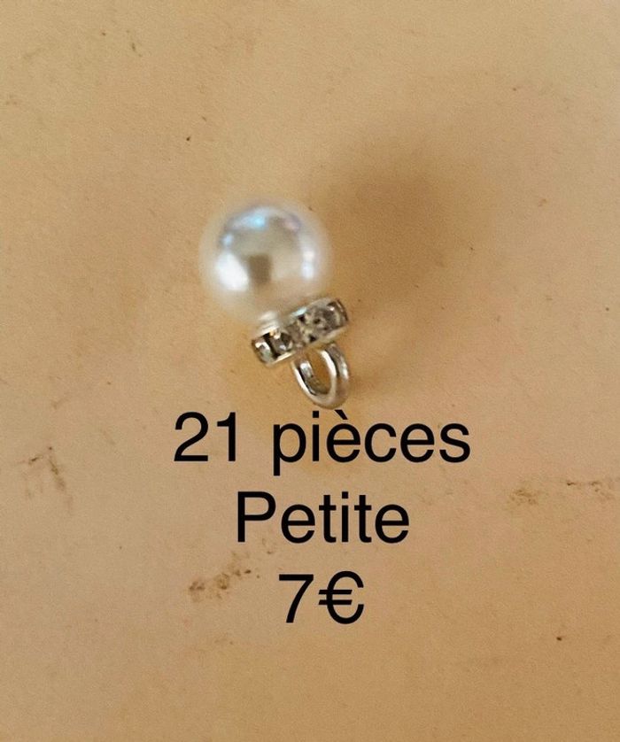Perle avec anneau strass