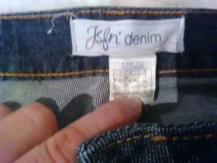 Pantacourt ou jean court femme en jean bleu foncé T40 - Jsfn denim - photo numéro 11