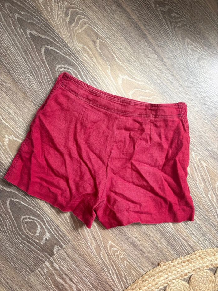 Short en lin Alain Manoukian - 100% lin - bordeaux - taille 40/L - photo numéro 5