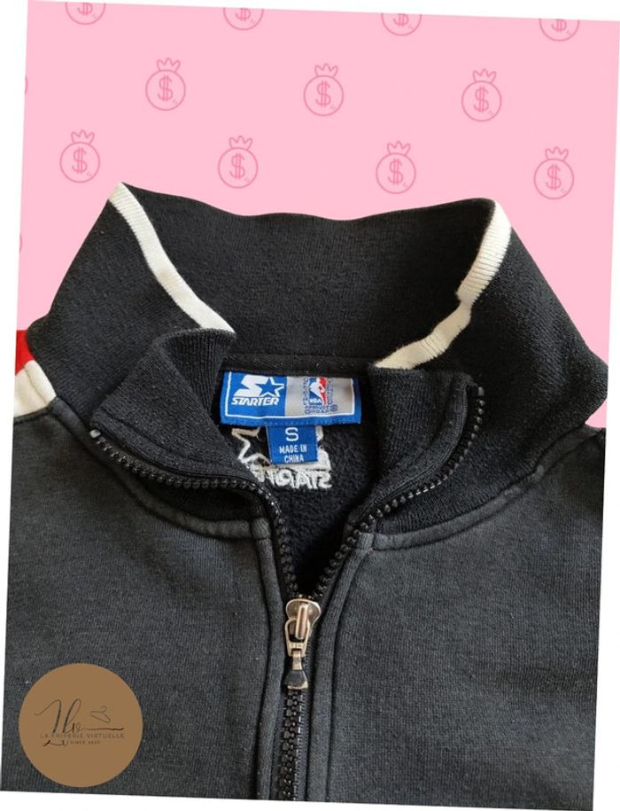 Sweat quart de zip Starter Chicago bulls avec logo bulls et NBA brodé - photo numéro 7