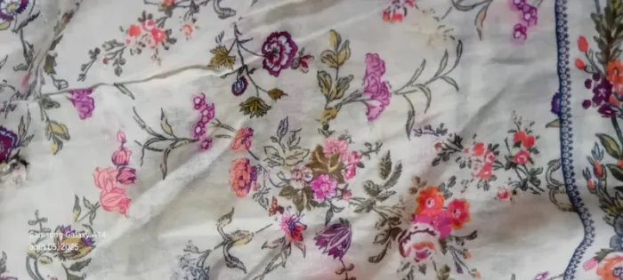 Blouse légère manches 3/4 motif fleurs esprit bohème beige femme 38 promod - photo numéro 16