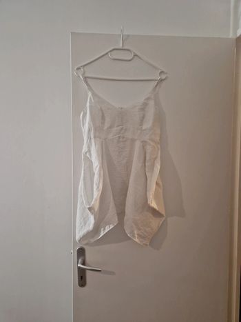 Débardeur femme fine bretelle ample blanc TBE taille 40 Jacqueline Riu