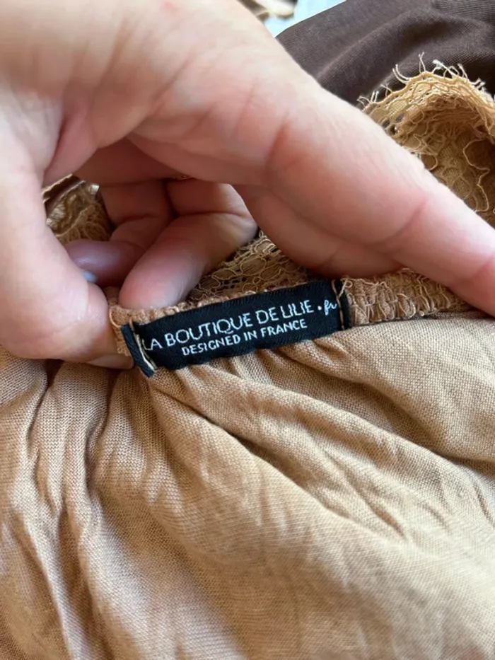 La Boutique de Lilie Débardeur camel dentelle – Taille 36 – Très bon état - photo numéro 6
