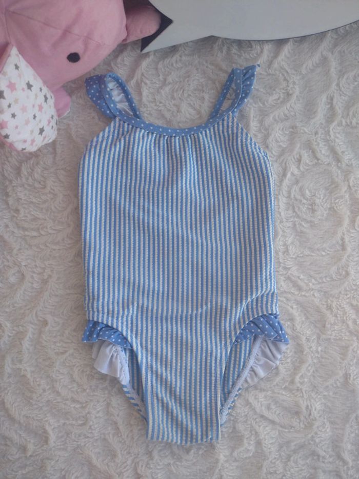 Maillot de bain 1 pièce rayé Fille 18 mois Obaïbi - photo numéro 2