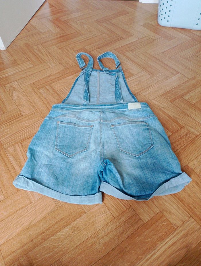 Salopette short en jean - Taille L - photo numéro 4