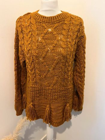 Pull à torsades camel Mango M