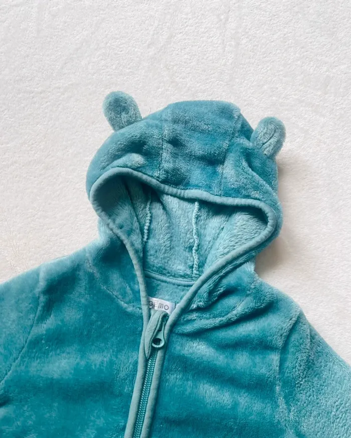 Gilet / veste bleu avec capuche 9 mois - Gémo - photo numéro 3