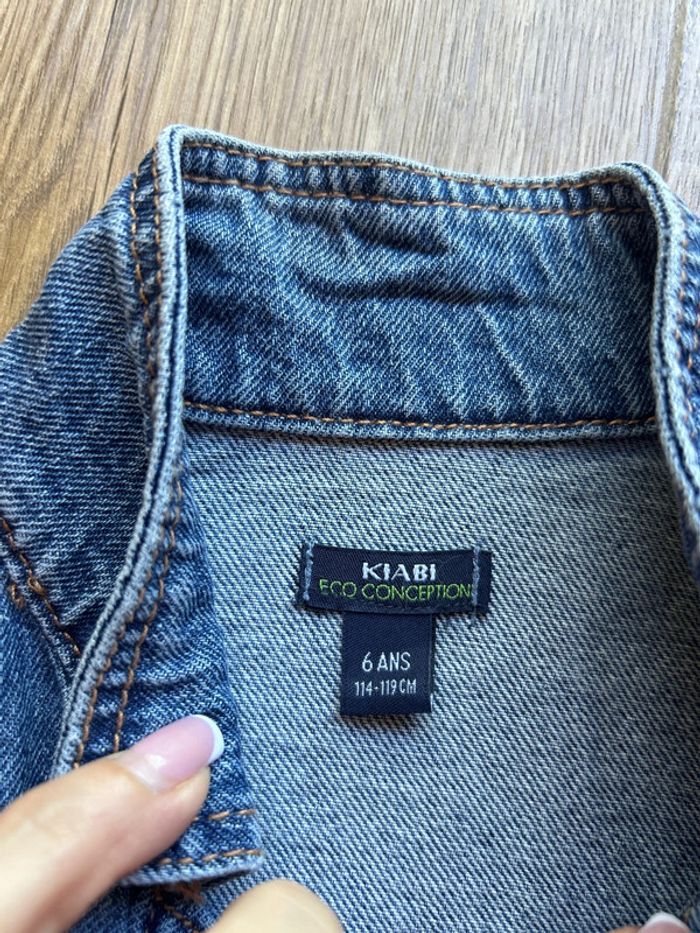 Veste-chemise en jean kiabi 6 ans - photo numéro 2