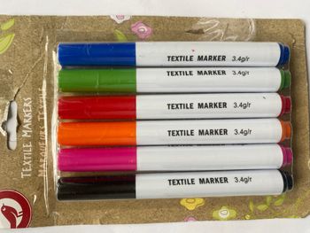 6 marqueurs pour textiles