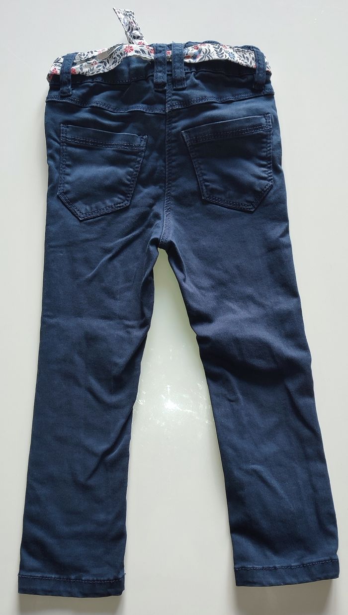 Pantalon skinny bleu marine 24 mois - photo numéro 2