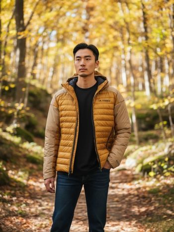 Doudoune TERREX x Adidas capuche zip Homme