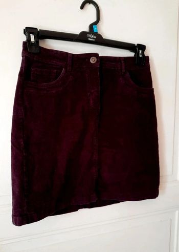 Mini jupe prune velours