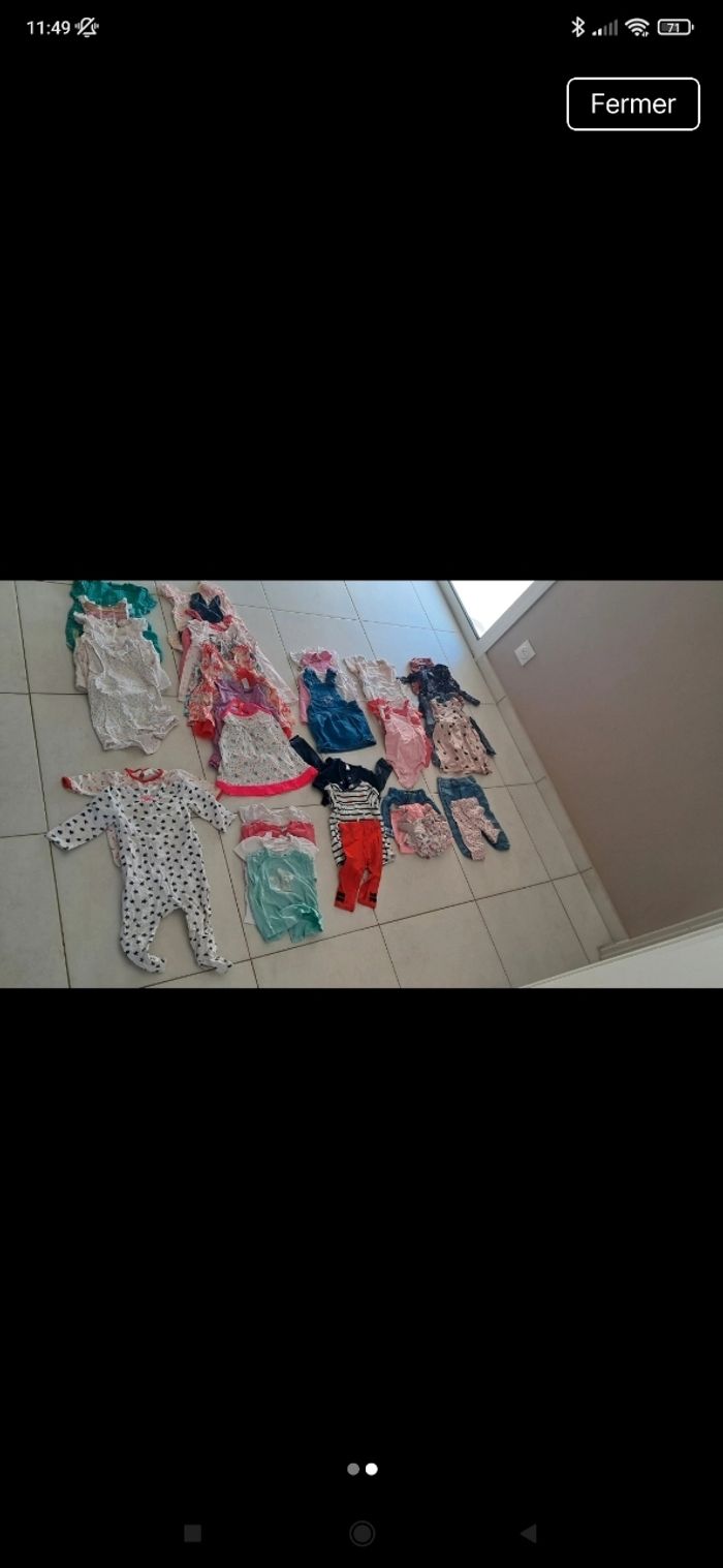 Gros lot de vêtements 9 mois été bébé fille