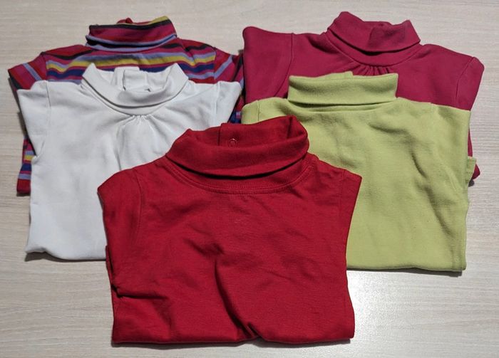 Lot de sous pull col roulé fille
