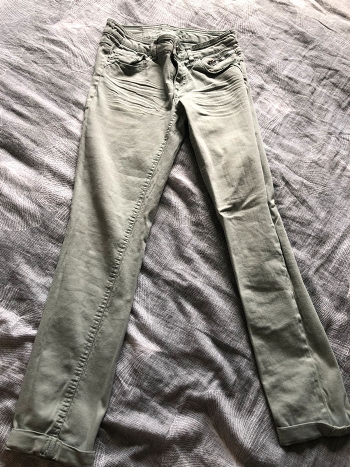 Pantalon slim vert clair GDM T36
