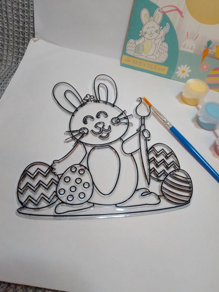 Décoration de Pâques à peindre "Grand Lapin" - Suncatcher - photo numéro 3