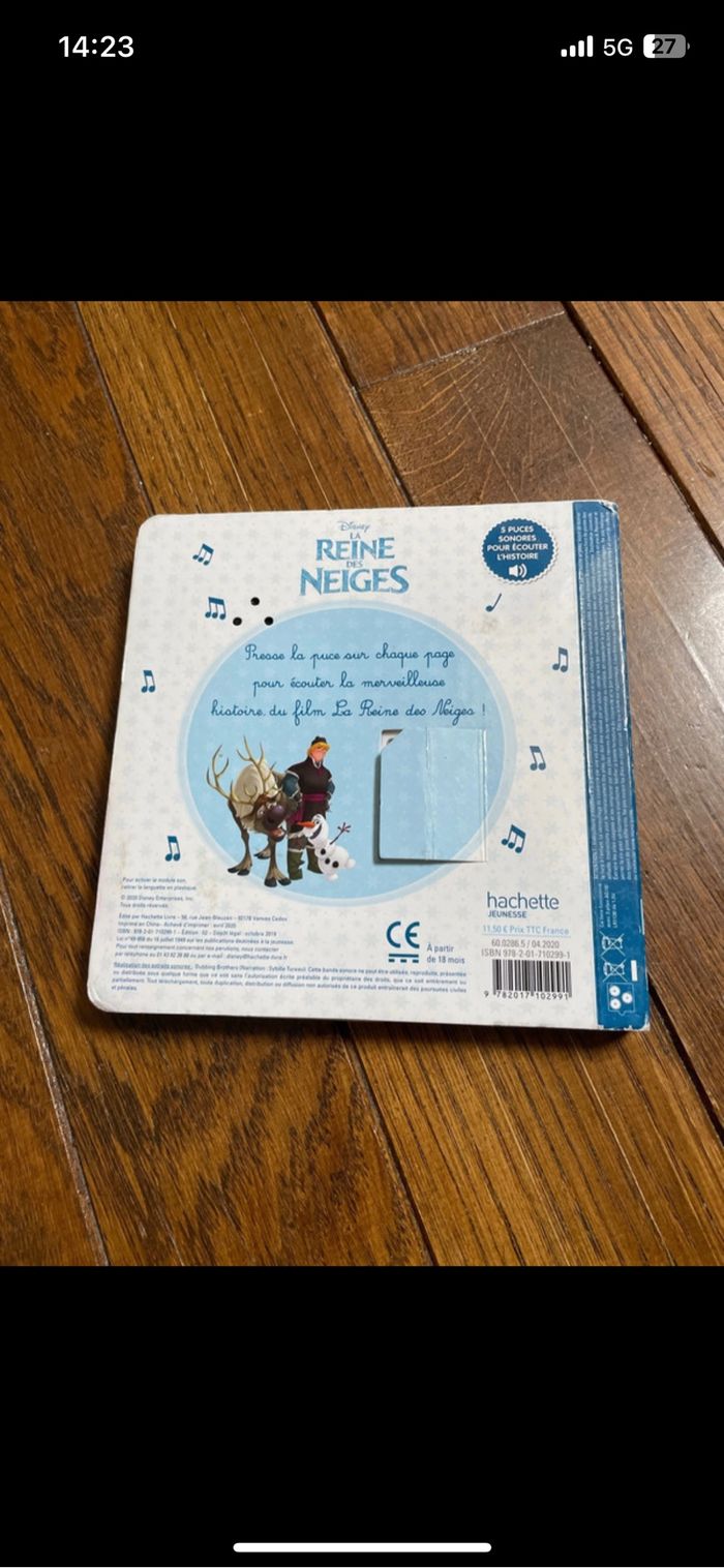 Livre sonore reine des neiges - photo numéro 3