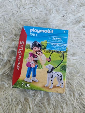 Jouet - jeux de construction playmobil 70154 maman avec bebe et chien - Neuf