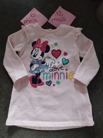 Robe Minnie rose 6-12 mois